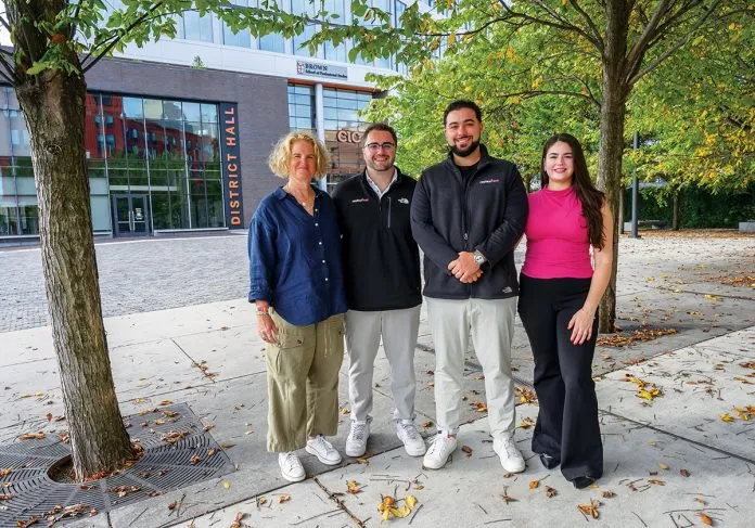 RestauRent co-founders standing together outside District Hall